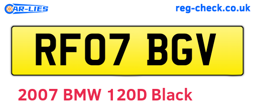 RF07BGV are the vehicle registration plates.