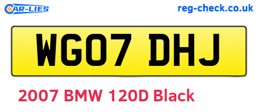 WG07DHJ are the vehicle registration plates.