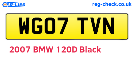 WG07TVN are the vehicle registration plates.