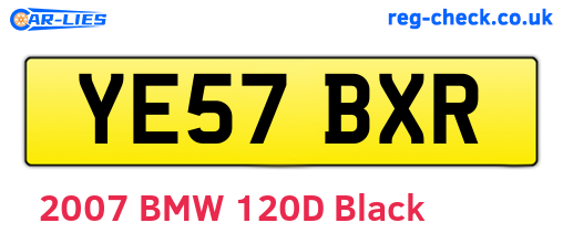 YE57BXR are the vehicle registration plates.