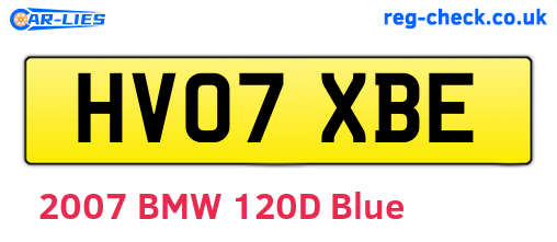 HV07XBE are the vehicle registration plates.