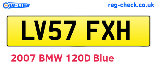 LV57FXH are the vehicle registration plates.