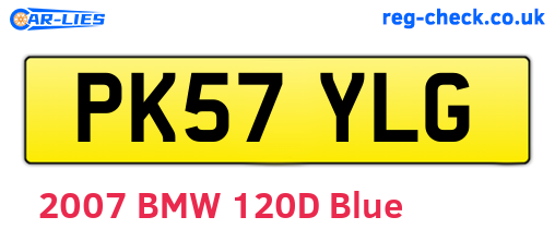 PK57YLG are the vehicle registration plates.
