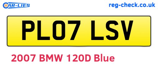 PL07LSV are the vehicle registration plates.