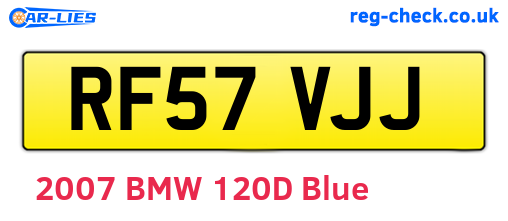 RF57VJJ are the vehicle registration plates.
