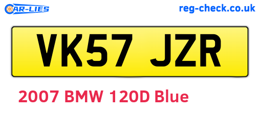 VK57JZR are the vehicle registration plates.