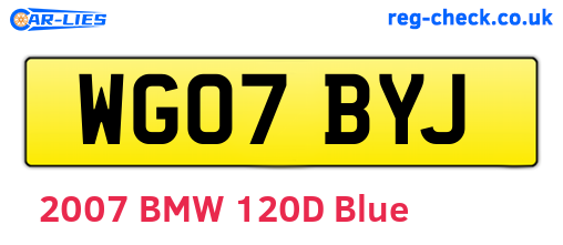 WG07BYJ are the vehicle registration plates.