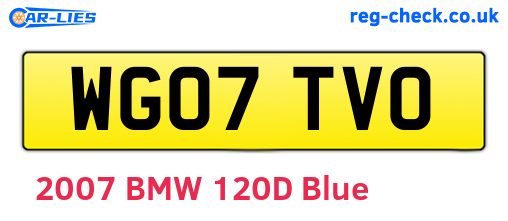 WG07TVO are the vehicle registration plates.