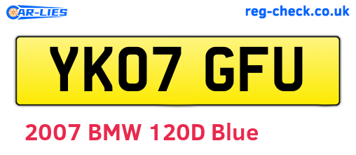 YK07GFU are the vehicle registration plates.