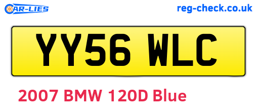 YY56WLC are the vehicle registration plates.