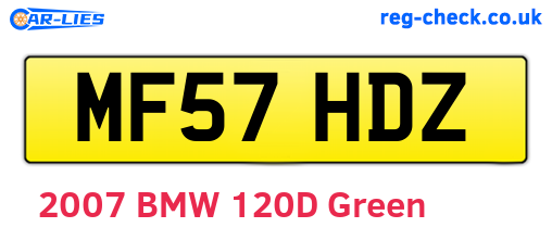 MF57HDZ are the vehicle registration plates.