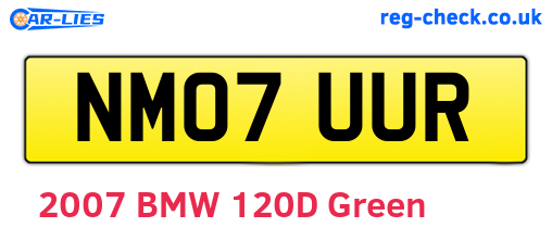 NM07UUR are the vehicle registration plates.