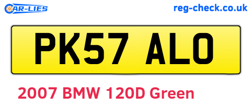 PK57ALO are the vehicle registration plates.