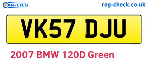 VK57DJU are the vehicle registration plates.