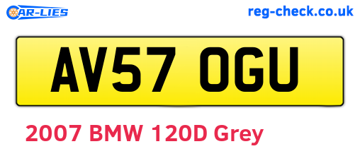 AV57OGU are the vehicle registration plates.