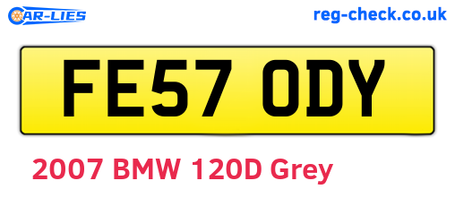 FE57ODY are the vehicle registration plates.