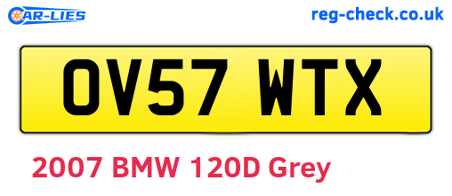 OV57WTX are the vehicle registration plates.