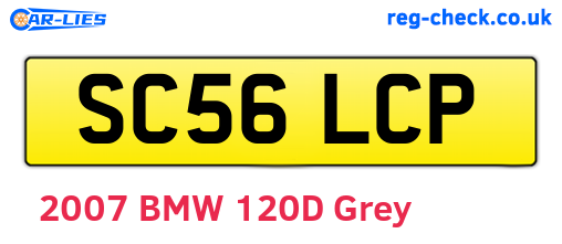 SC56LCP are the vehicle registration plates.