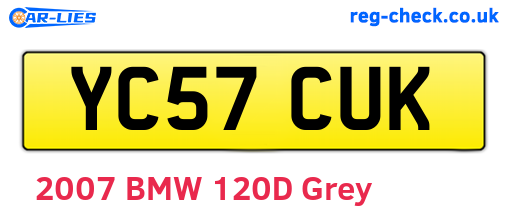 YC57CUK are the vehicle registration plates.