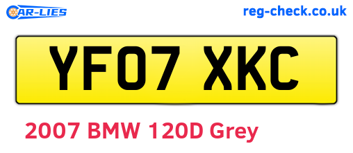 YF07XKC are the vehicle registration plates.