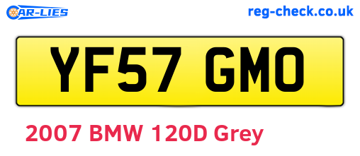 YF57GMO are the vehicle registration plates.