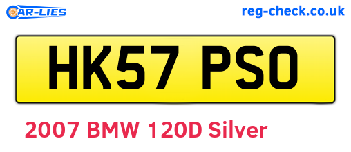 HK57PSO are the vehicle registration plates.