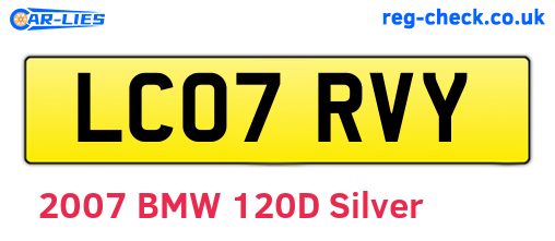 LC07RVY are the vehicle registration plates.
