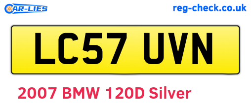 LC57UVN are the vehicle registration plates.