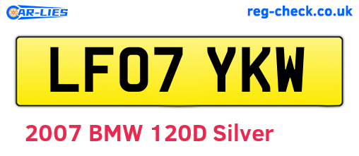 LF07YKW are the vehicle registration plates.