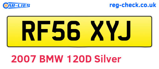 RF56XYJ are the vehicle registration plates.