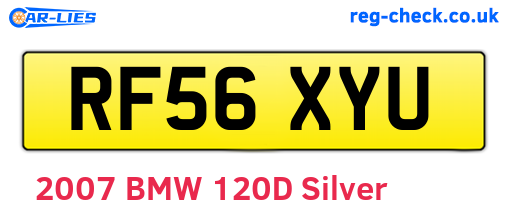 RF56XYU are the vehicle registration plates.