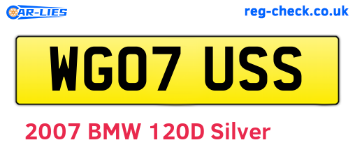 WG07USS are the vehicle registration plates.
