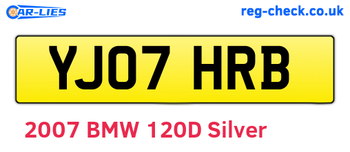 YJ07HRB are the vehicle registration plates.