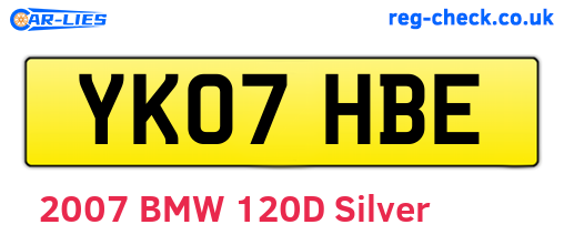 YK07HBE are the vehicle registration plates.