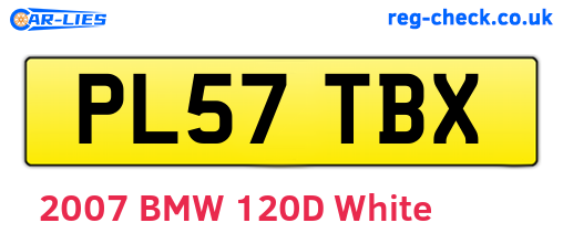 PL57TBX are the vehicle registration plates.