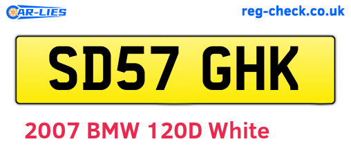 SD57GHK are the vehicle registration plates.