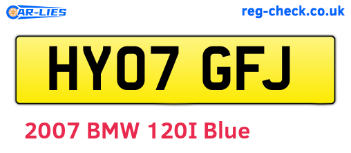 HY07GFJ are the vehicle registration plates.