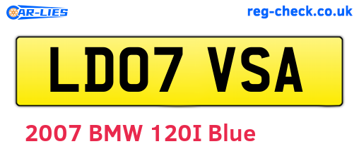 LD07VSA are the vehicle registration plates.