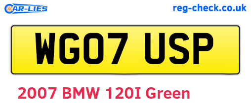 WG07USP are the vehicle registration plates.