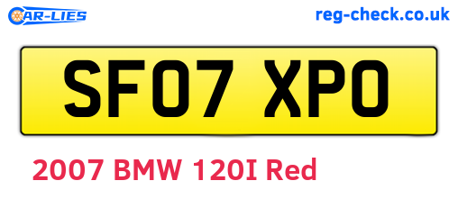 SF07XPO are the vehicle registration plates.