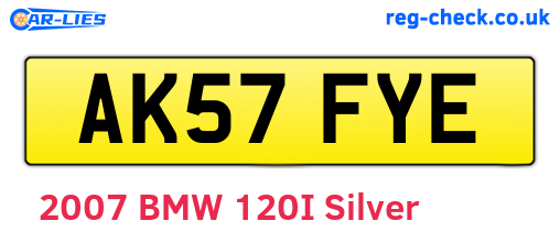 AK57FYE are the vehicle registration plates.