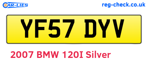YF57DYV are the vehicle registration plates.