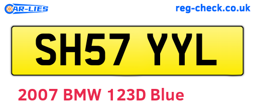 SH57YYL are the vehicle registration plates.