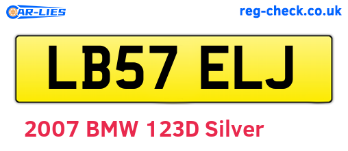 LB57ELJ are the vehicle registration plates.