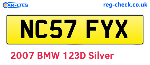 NC57FYX are the vehicle registration plates.