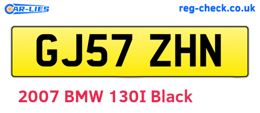 GJ57ZHN are the vehicle registration plates.