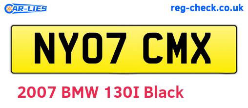 NY07CMX are the vehicle registration plates.