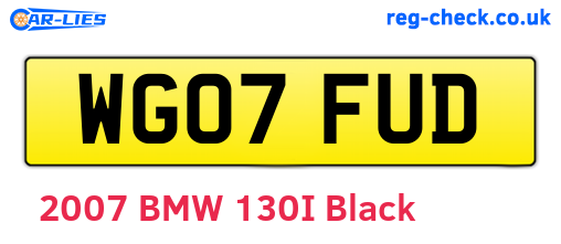 WG07FUD are the vehicle registration plates.