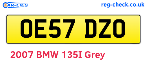 OE57DZO are the vehicle registration plates.