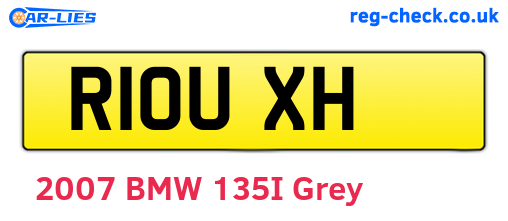 R10UXH are the vehicle registration plates.